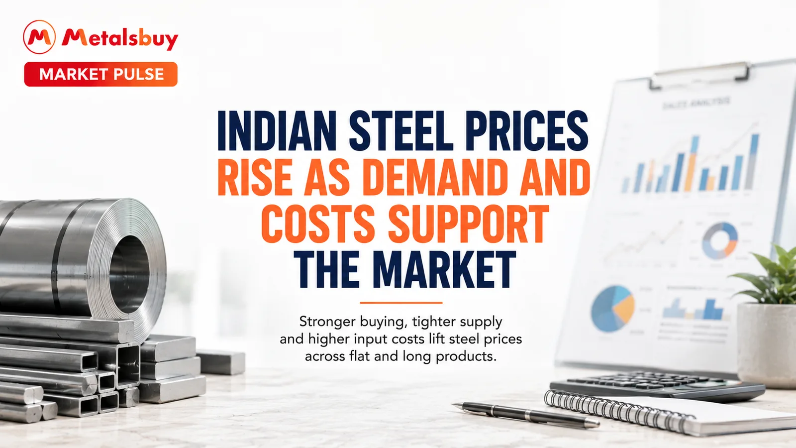 Indian Steel Prices Rise as Demand and Costs Support the Market