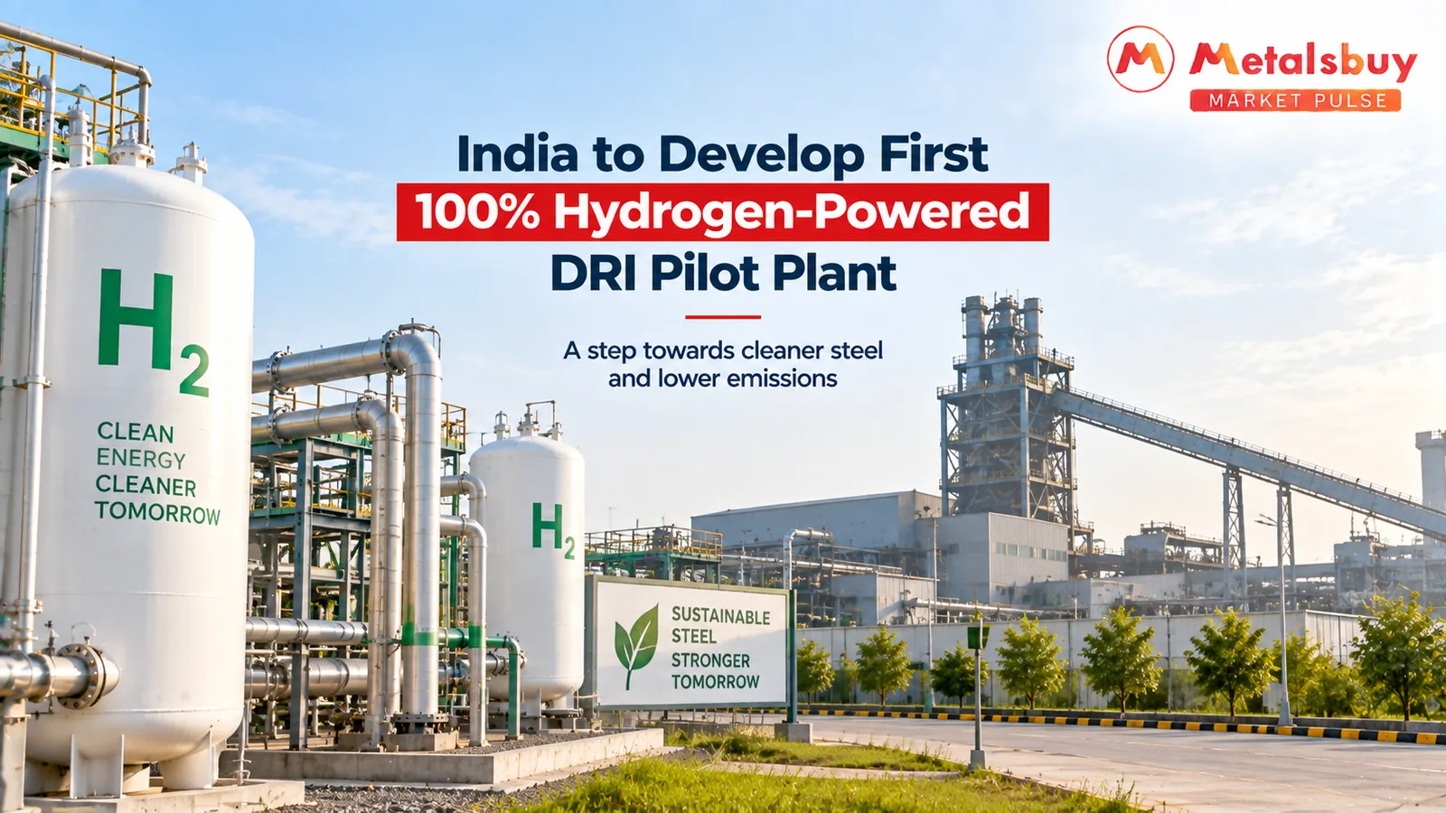 India to Develop First 100% Hydrogen-Powered DRI Pilot Plant