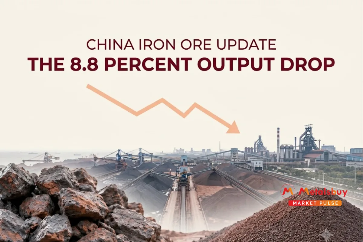 Chinese domestic iron ore output drops nearly 9 percent in eight months as mills optimize supply chains