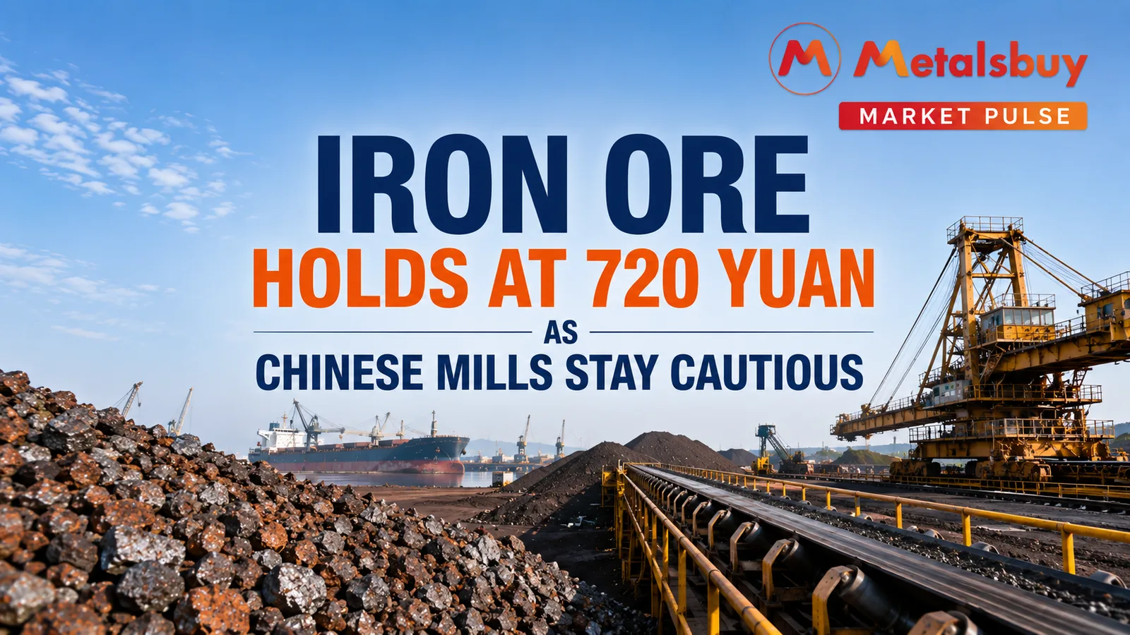 Iron Ore Holds at 720 Yuan as Chinese Mills Stay Cautious