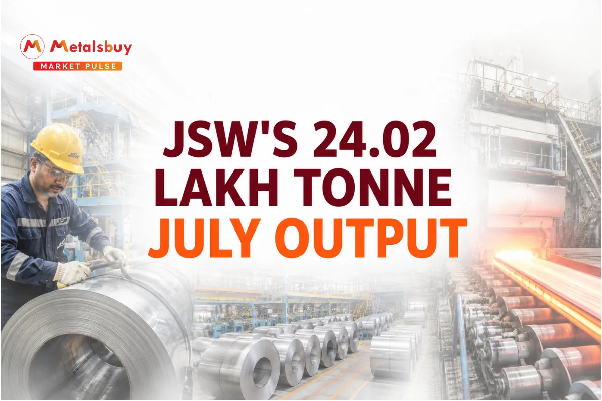 JSW Steel Achieves 87% Domestic Capacity Utilization and 3% Output Growth in July as Vijayanagar Plant Stabilizes Upgrades