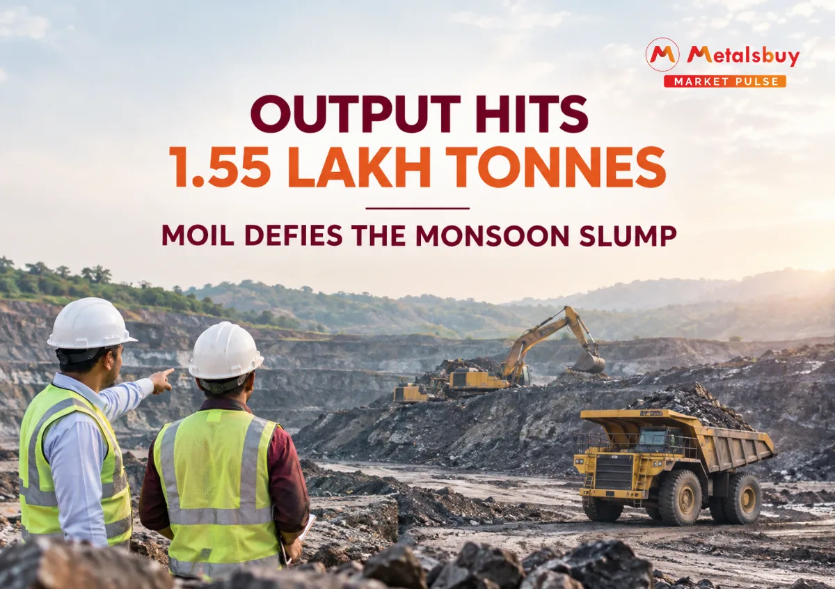 India State Miner MOIL Records 19 Percent Jump in September Manganese Ore Output to Support Steel Sector