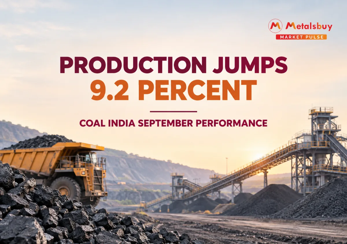 Coal India September Offtake Rises to 61.2 MT and Production Climbs to 53.5 MT
