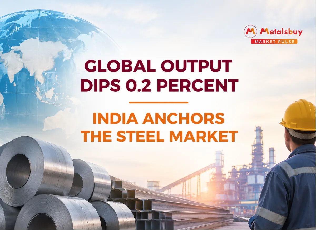 Global Crude Steel Output Sees Marginal September Decline as Indian Production Anchors Market Stability