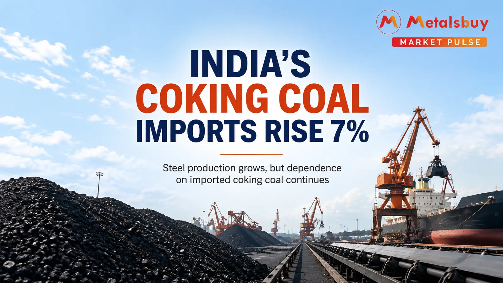 India’s Coking Coal Imports Rise 7% as Steel Production Expands
