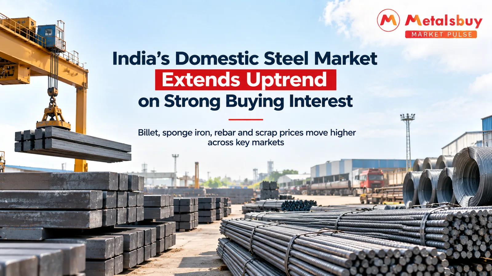 India’s Domestic Steel Market Extends Uptrend on Strong Buying Interest