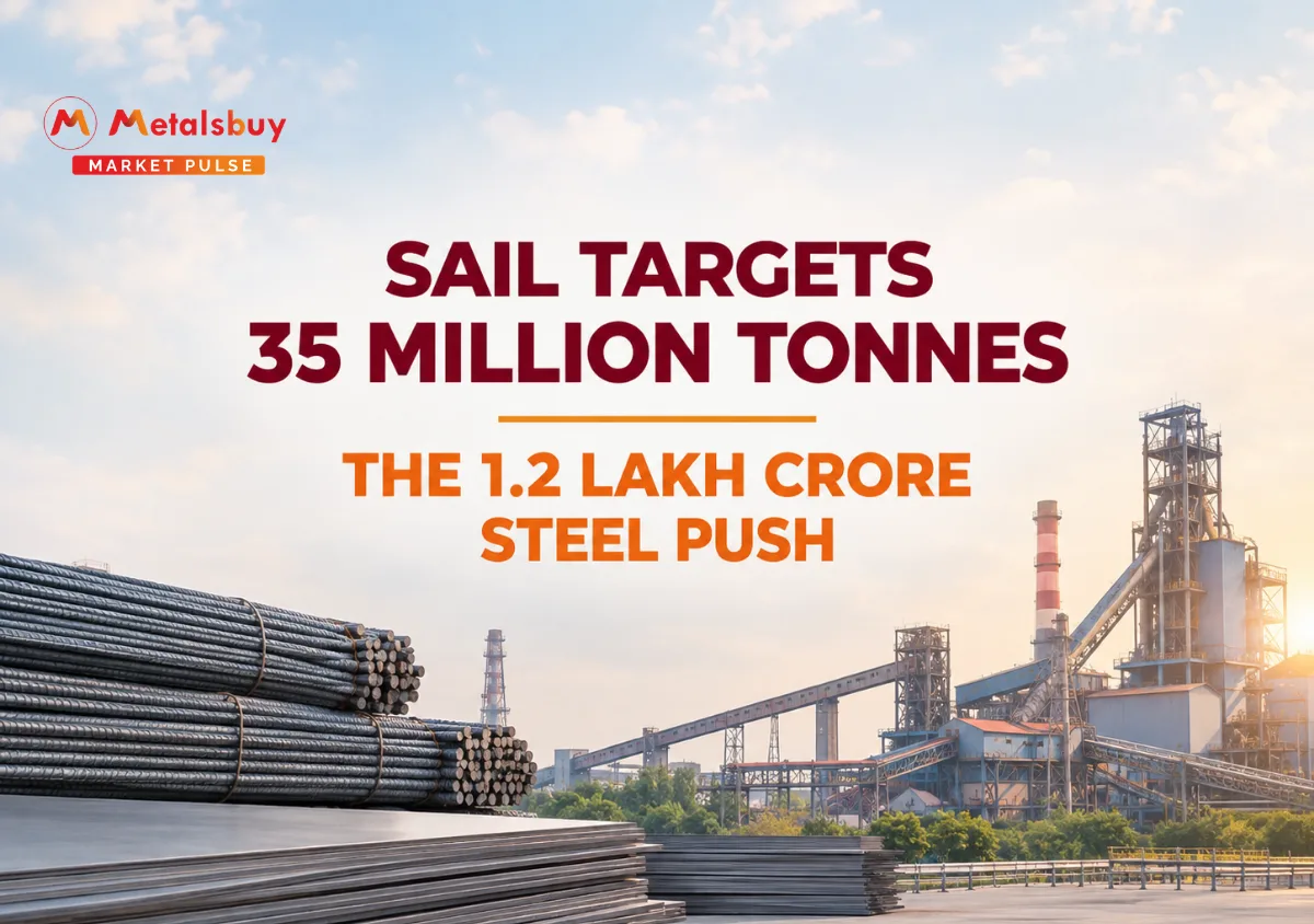 SAIL Sets Ambitious Goal of 35 MT Crude Steel Production by FY 2030-31