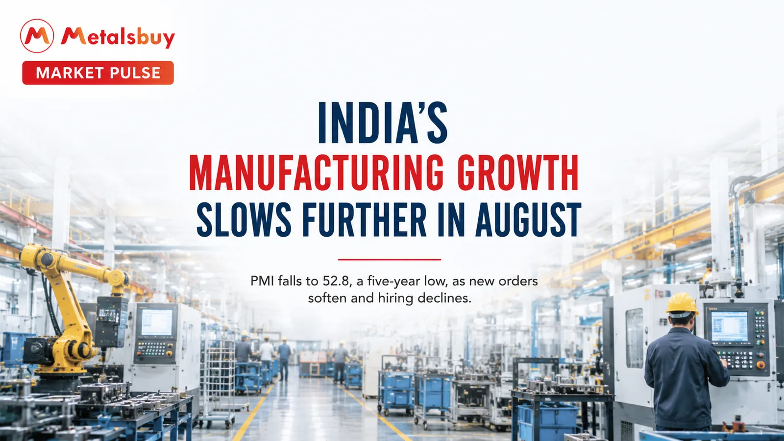 India’s Manufacturing Growth Slows Further in August as Demand Loses Pace