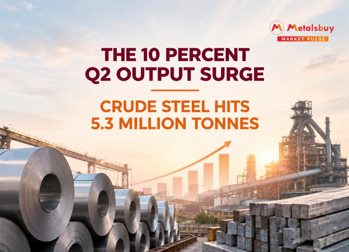 Tata Steel India Records Ten Percent Surge in Q2 Crude Steel Output Backed by Strong Domestic Consumption