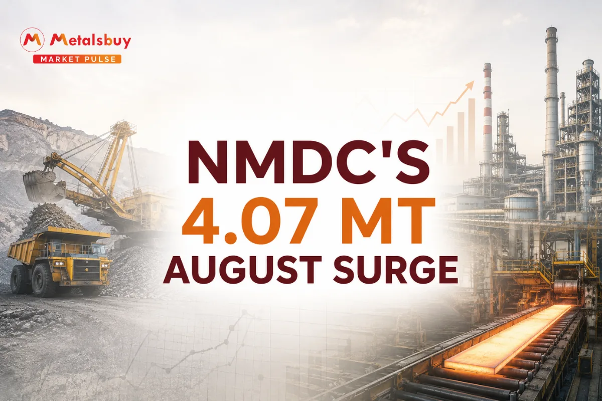 India’s NMDC Output Surges 21% in August to 4.07 Million Tonnes