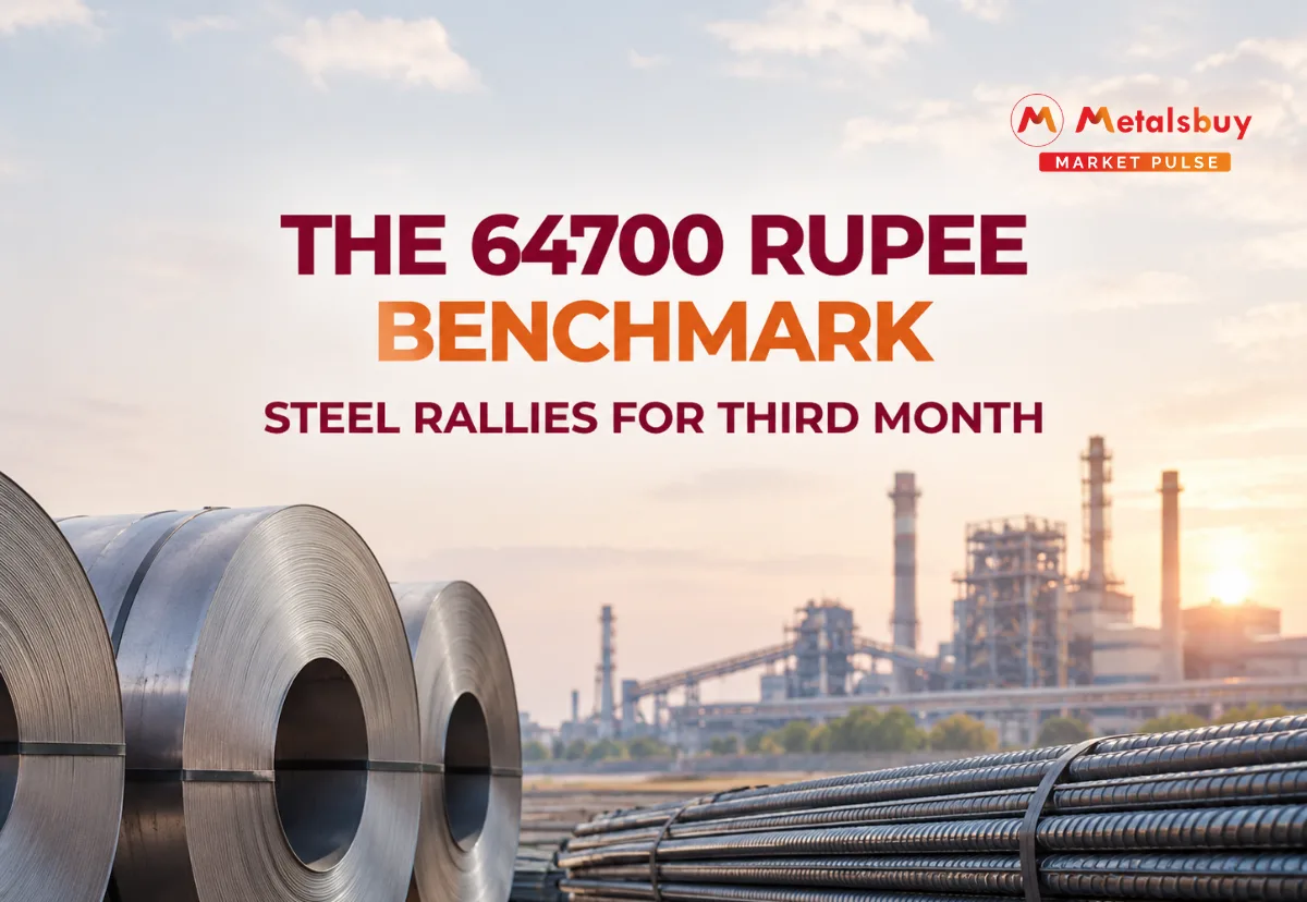 Indian Domestic Steel Prices Extend Rally for Third Consecutive Month as Raw Material Costs Propel Market